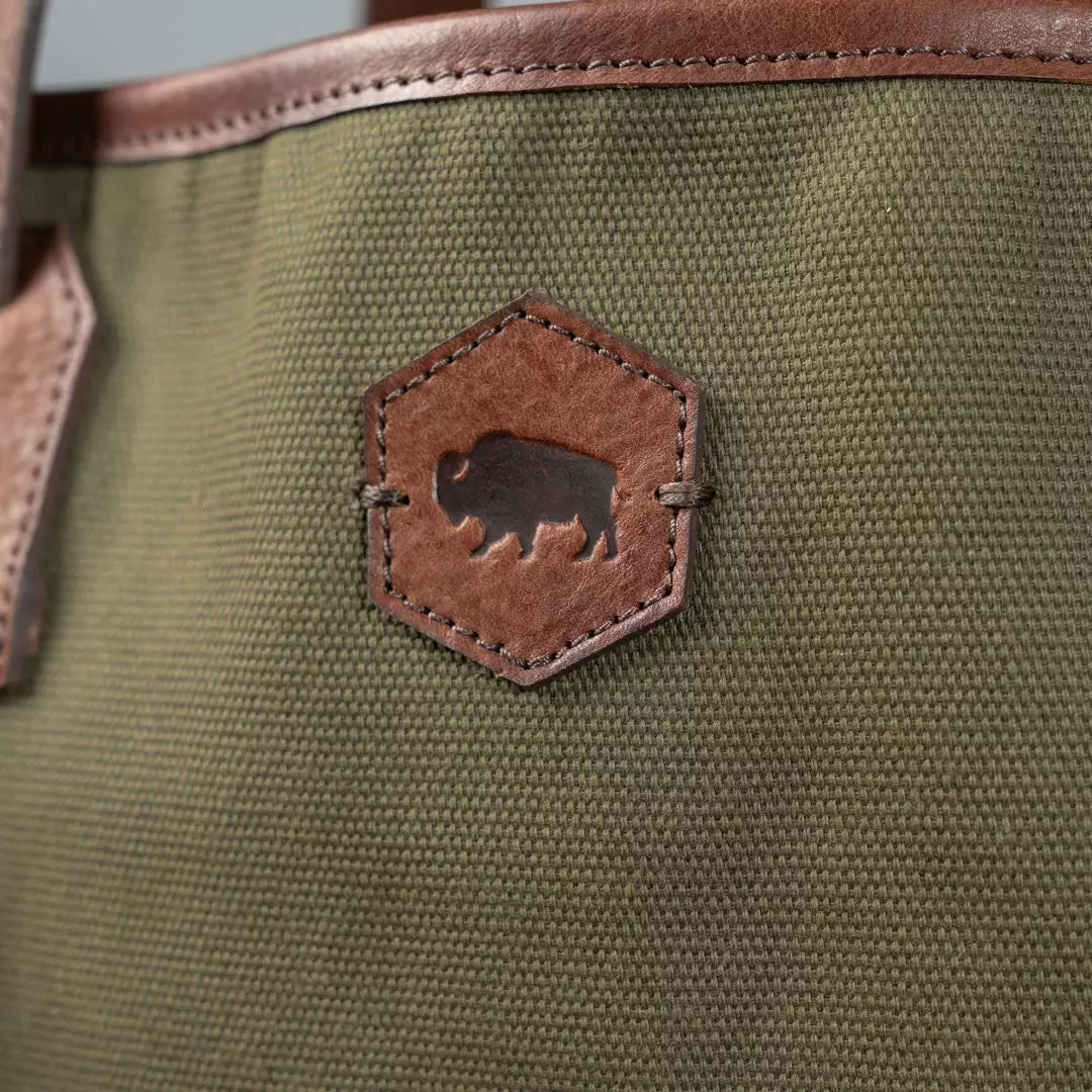 Buffalo Jackson Trading Co. Limited Edition 10-Year Tote Bag | Olive 9 Buffalo Jackson Trading Co. Limited Edition 10-Year Tote Bag | Olive