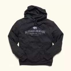 Buffalo Jackson Trading Co. Hooded Sweatshirt | Heather Onyx Apparel