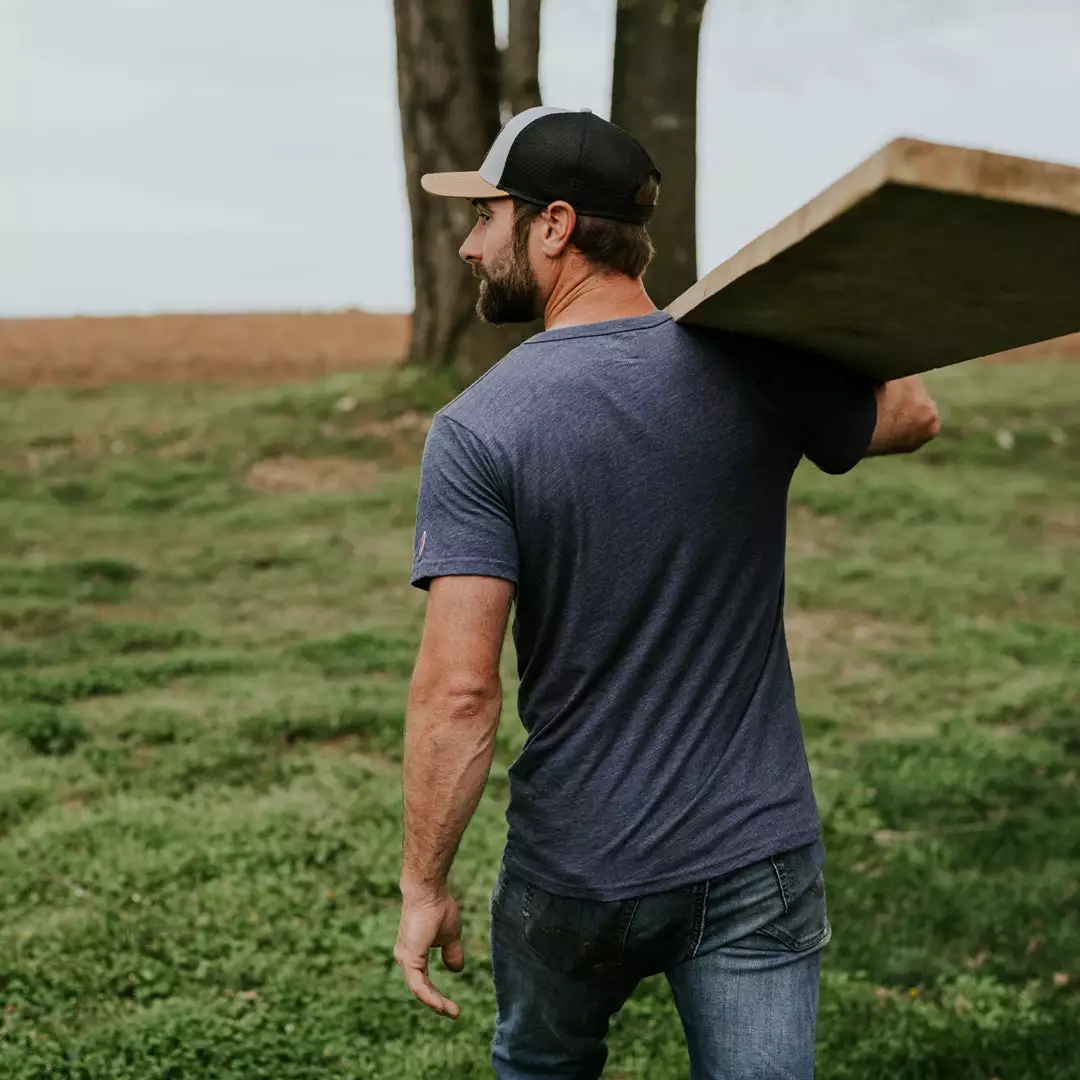 Buffalo Jackson Trading Co. Apparel Graphic Logo Tee | Heather Navy 5 Buffalo Jackson Trading Co. Apparel Graphic Logo Tee | Heather Navy