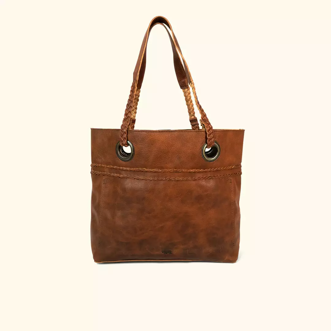 Buffalo Jackson Trading Co. Camden Braided Leather Tote | Hickory Leather Totes 3 Buffalo Jackson Trading Co. Camden Braided Leather Tote | Hickory Leather Totes