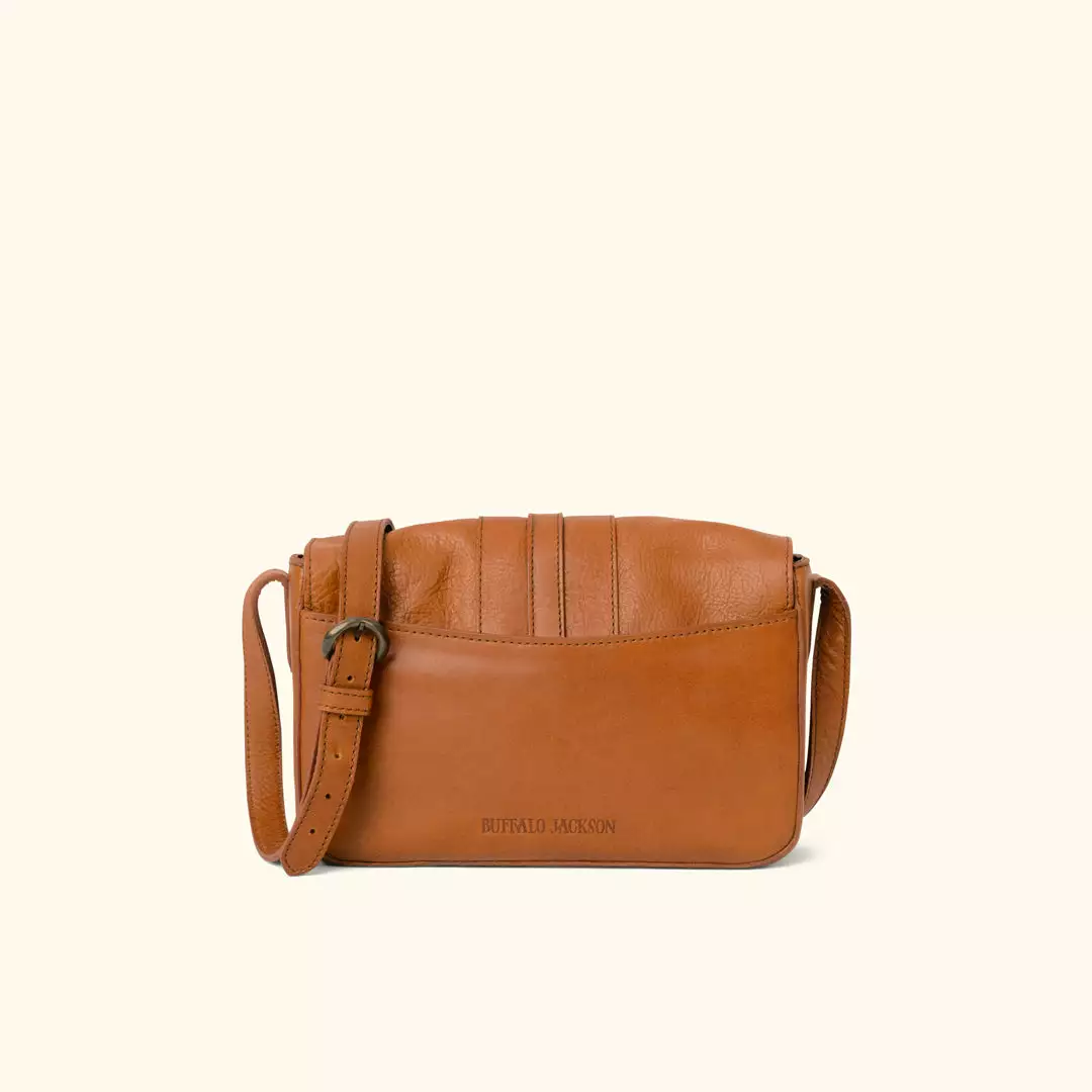 Buffalo Jackson Trading Co. Chelsea Leather Crossbody Purse | Honey Brown 6 Buffalo Jackson Trading Co. Chelsea Leather Crossbody Purse | Honey Brown