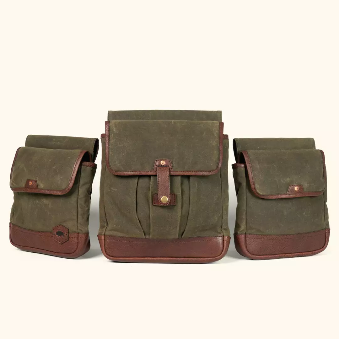 Buffalo Jackson Trading Co. New Dakota Shooting Bags | Waxed Canvas And Leather 3 Buffalo Jackson Trading Co. New Dakota Shooting Bags | Waxed Canvas And Leather