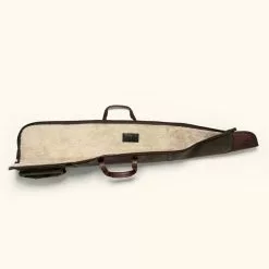 Buffalo Jackson Trading Co. Dakota Waxed Canvas Shotgun Case | Green W/ Dark Briar Leather