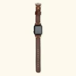 Buffalo Jackson Trading Co. Outlet Dakota Leather Apple Watch Bands | Dark Hazelnut