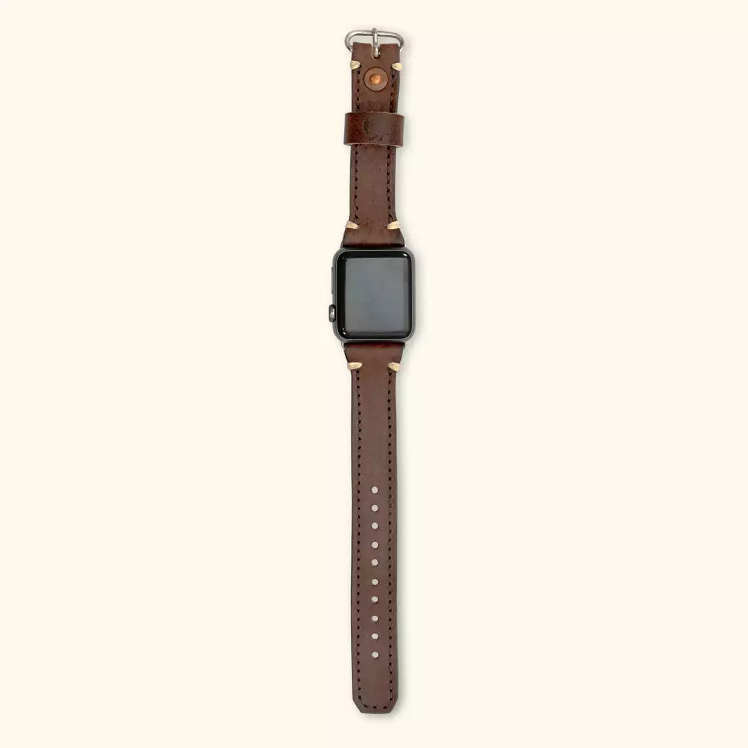 Buffalo Jackson Trading Co. Outlet Dakota Leather Apple Watch Bands | Dark Hazelnut 3 Buffalo Jackson Trading Co. Outlet Dakota Leather Apple Watch Bands | Dark Hazelnut