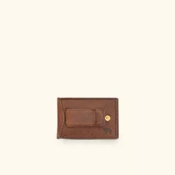 Buffalo Jackson Trading Co. Dakota Leather Bifold - Metal Money Clip Wallet | Chestnut Brown
