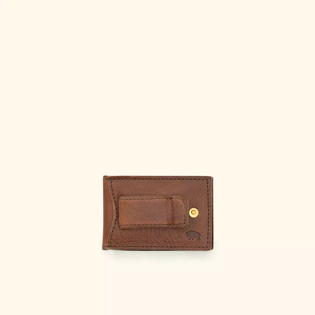 Buffalo Jackson Trading Co. Dakota Leather Bifold - Metal Money Clip Wallet | Chestnut Brown 3 Buffalo Jackson Trading Co. Dakota Leather Bifold - Metal Money Clip Wallet | Chestnut Brown