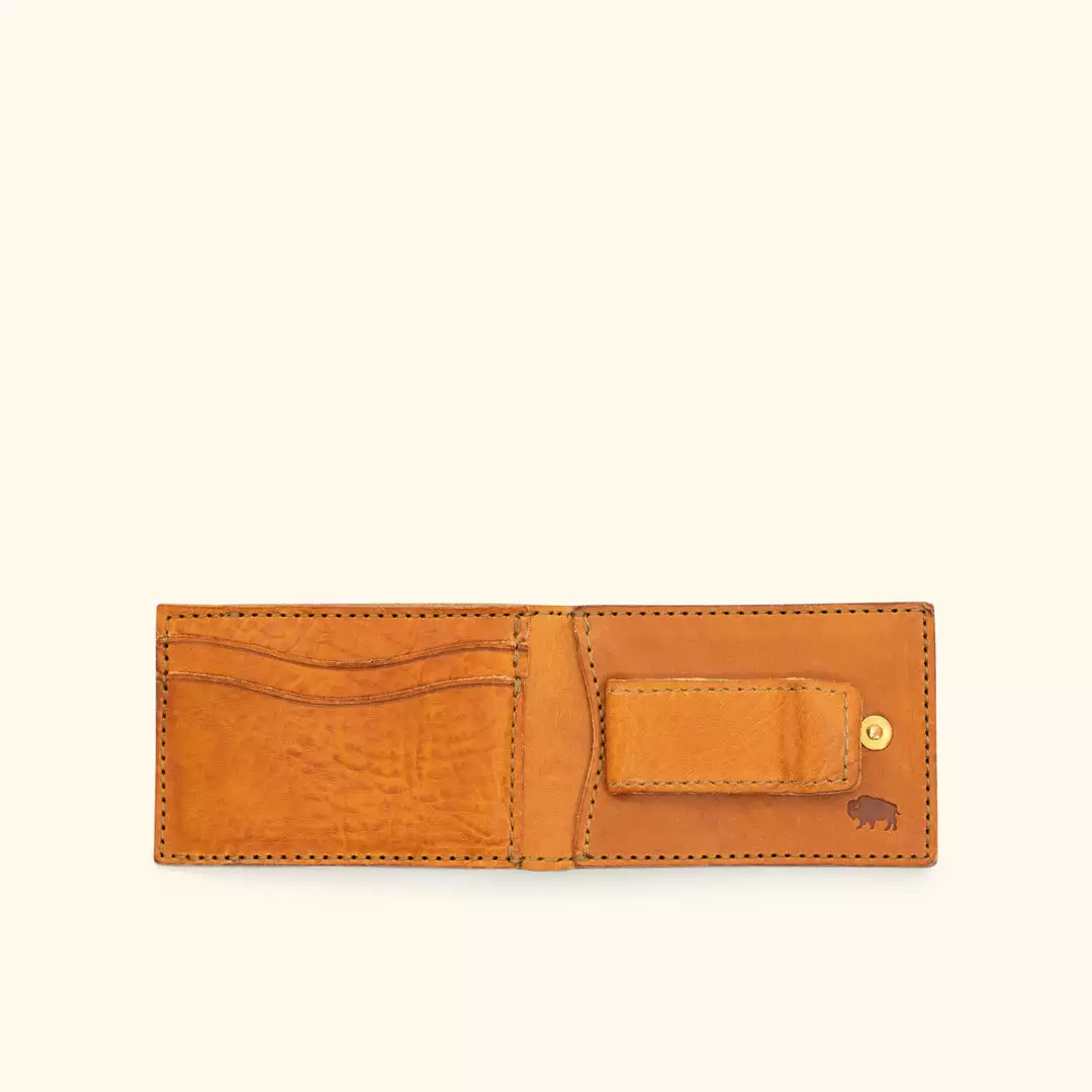 Buffalo Jackson Trading Co. Dakota Leather Bifold - Metal Money Clip Wallet | Saddle Tan 5 Buffalo Jackson Trading Co. Dakota Leather Bifold - Metal Money Clip Wallet | Saddle Tan