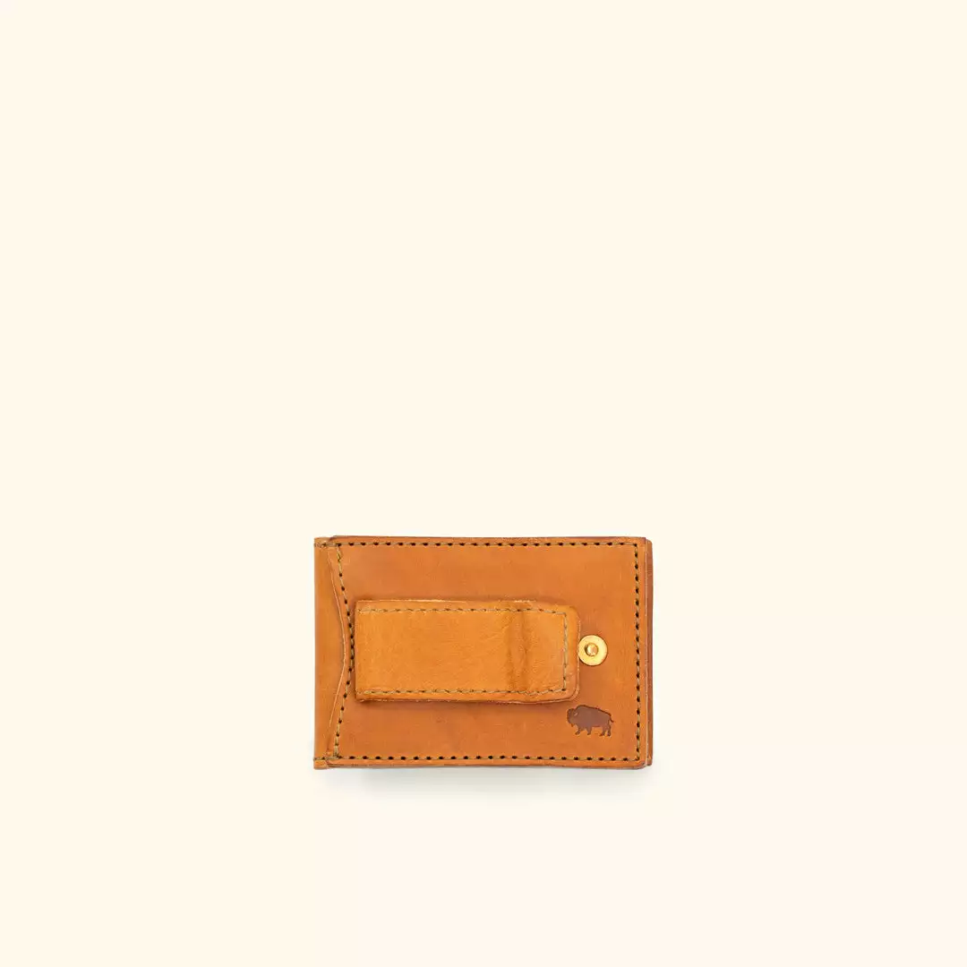 Buffalo Jackson Trading Co. Dakota Leather Bifold - Metal Money Clip Wallet | Saddle Tan 3 Buffalo Jackson Trading Co. Dakota Leather Bifold - Metal Money Clip Wallet | Saddle Tan