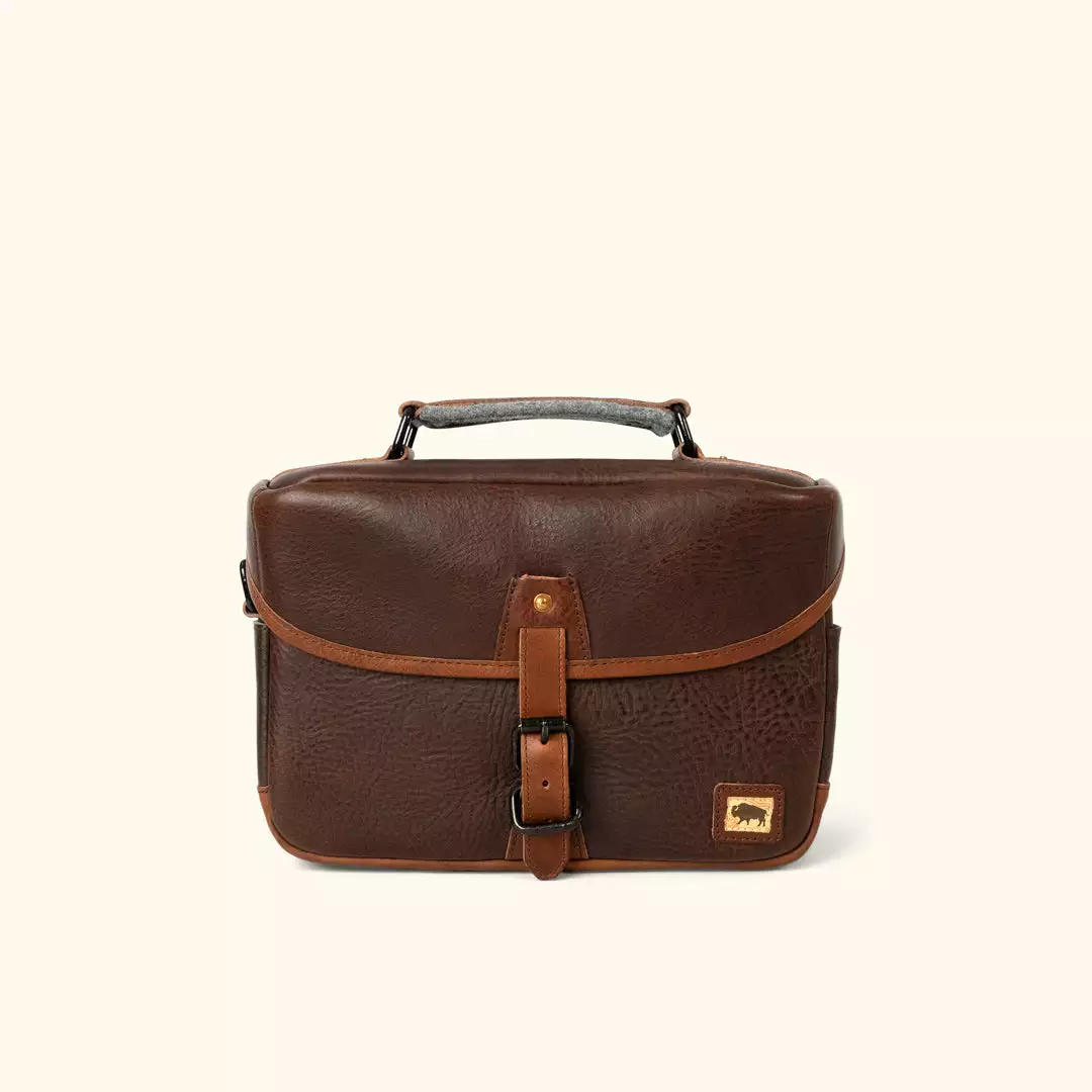 Buffalo Jackson Trading Co. Dakota Leather Camera Bag | Dark Hazelnut W/ Chestnut Brown 3 Buffalo Jackson Trading Co. Dakota Leather Camera Bag | Dark Hazelnut W/ Chestnut Brown