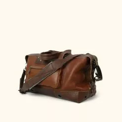 Buffalo Jackson Trading Co. Dakota Leather Weekend Bag | Chestnut Brown W/ Dark Hazelnut