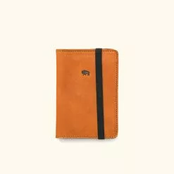Buffalo Jackson Trading Co. Dakota Leather Field Notes Cover & Passport Travel Wallet | Saddle Tan