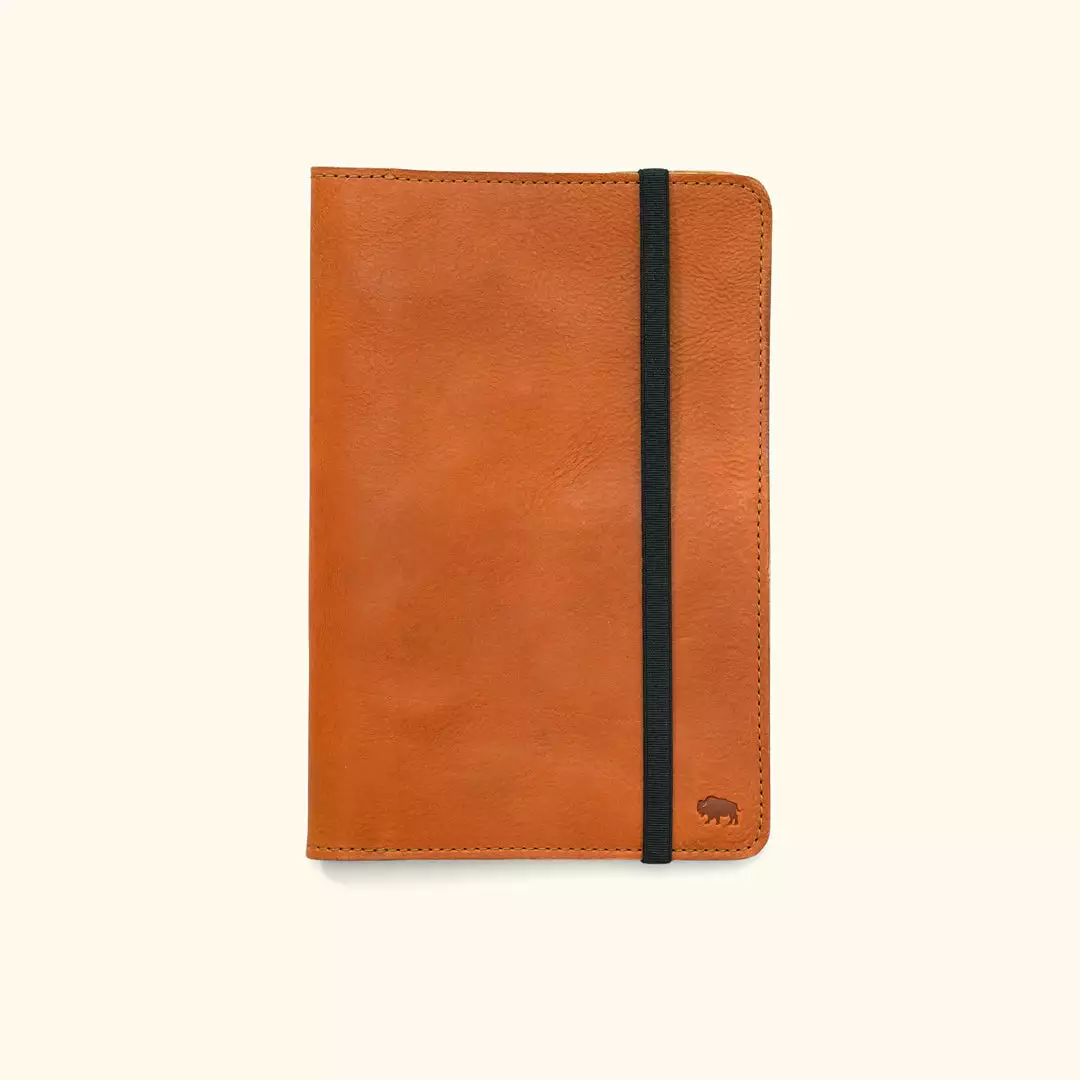 Buffalo Jackson Trading Co. Tech & Organization Dakota Leather Journal Cover & IPad Mini Case | Saddle Tan