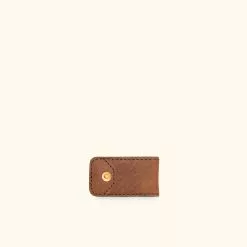 Buffalo Jackson Trading Co. Dakota Leather Magnetic Money Clip | Chestnut Brown