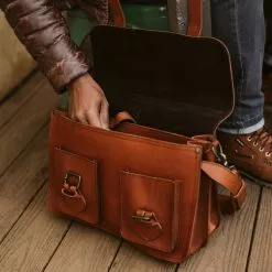 Buffalo Jackson Trading Co. Denver Leather Briefcase | Autumn Brown Leather Briefcases