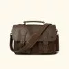 Buffalo Jackson Trading Co. Denver Leather Briefcase | Dark Briar