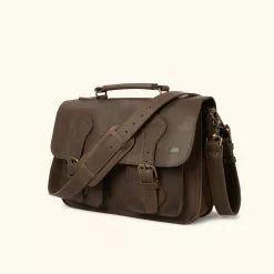 Buffalo Jackson Trading Co. Denver Leather Briefcase | Dark Briar