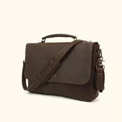 Buffalo Jackson Trading Co. Best Sellers Denver Leather Laptop Messenger Bag | Dark Briar