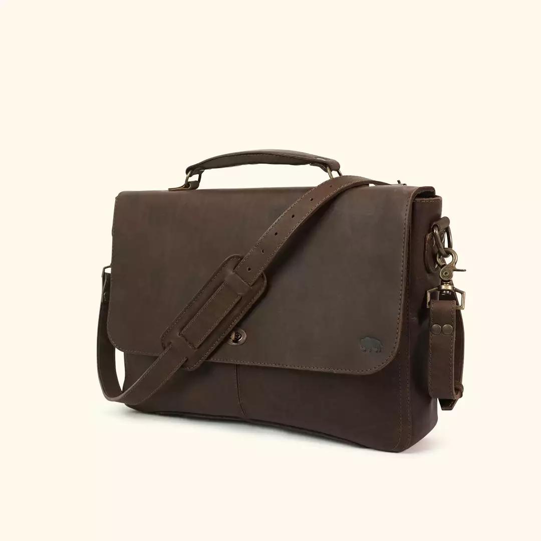 Buffalo Jackson Trading Co. Best Sellers Denver Leather Laptop Messenger Bag | Dark Briar 4 Buffalo Jackson Trading Co. Best Sellers Denver Leather Laptop Messenger Bag | Dark Briar