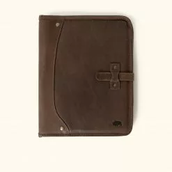 Buffalo Jackson Trading Co. Denver Leather Travel Padfolio | Dark Briar