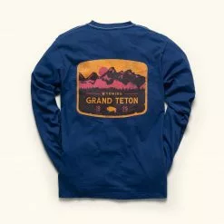 Buffalo Jackson Trading Co. Apparel Grand Teton National Park L/S Tee | Royal Blue