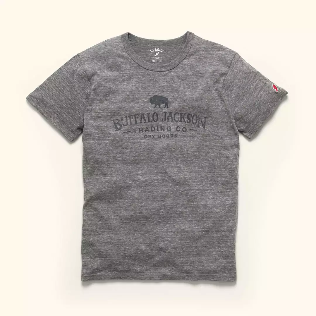 Buffalo Jackson Trading Co. Graphic Logo Tee | Heather Gray 3 Buffalo Jackson Trading Co. Graphic Logo Tee | Heather Gray