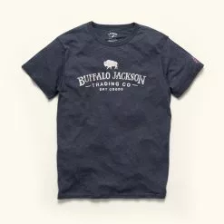 Buffalo Jackson Trading Co. Apparel Graphic Logo Tee | Heather Navy