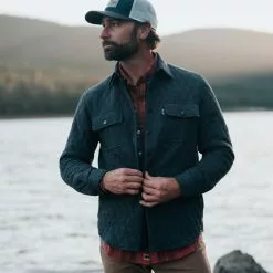 Buffalo Jackson Trading Co. Apparel Huntington Quilted Shirt Jac | Charcoal
