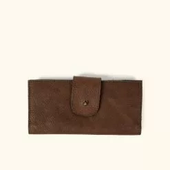 Buffalo Jackson Trading Co. Madison Leather Checkbook Wallet | Dark Hazelnut |
