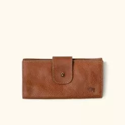 Buffalo Jackson Trading Co. Madison Checkbook Wallet | Saddle Tan Leather