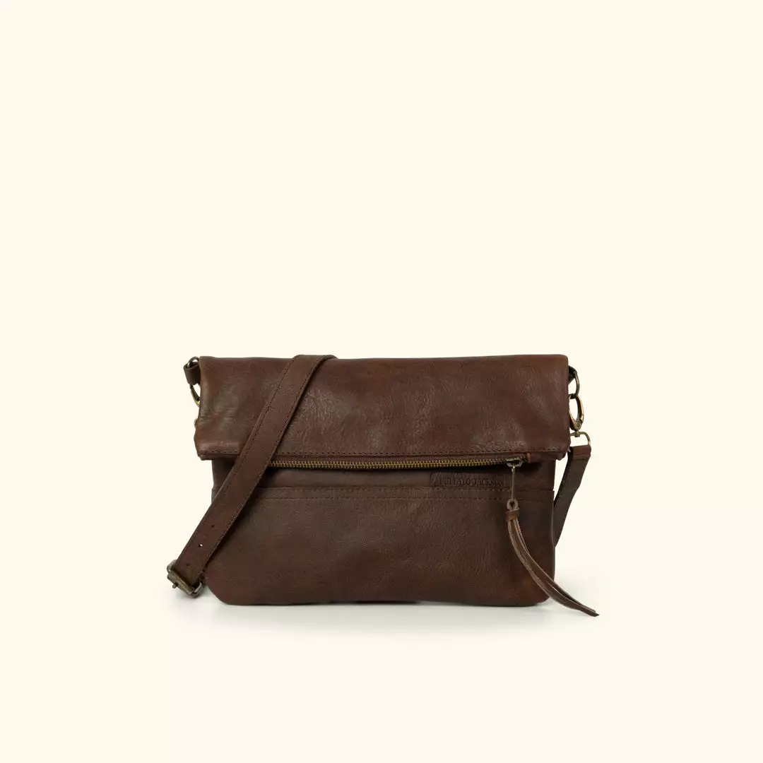 Buffalo Jackson Trading Co. Madison Leather Crossbody Foldover Clutch | Dark Hazelnut 3 Buffalo Jackson Trading Co. Madison Leather Crossbody Foldover Clutch | Dark Hazelnut