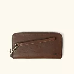 Buffalo Jackson Trading Co. Madison Leather Wristlet Wallet | Dark Hazelnut