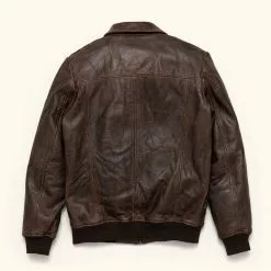 Buffalo Jackson Trading Co. Ranger Leather Bomber Jacket | Distressed Brown 23 Buffalo Jackson Trading Co. Ranger Leather Bomber Jacket | Distressed Brown