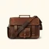 Buffalo Jackson Trading Co. Roosevelt Buffalo Leather Briefcase Bag | Dark Oak Best Sellers