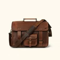 Buffalo Jackson Trading Co. Roosevelt Buffalo Leather Briefcase Bag | Dark Oak Best Sellers