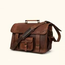 Buffalo Jackson Trading Co. Roosevelt Buffalo Leather Briefcase Bag | Dark Oak Best Sellers