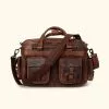 Buffalo Jackson Trading Co. Roosevelt Buffalo Leather Pilot Bag | Dark Oak 1 Buffalo Jackson Trading Co. Roosevelt Buffalo Leather Pilot Bag | Dark Oak