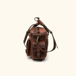 Buffalo Jackson Trading Co. Roosevelt Buffalo Leather Pilot Bag | Dark Oak