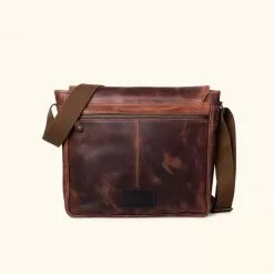 Buffalo Jackson Trading Co. Best Sellers Roosevelt Buffalo Leather Satchel Messenger Bag | Dark Oak