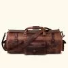 Buffalo Jackson Trading Co. Roosevelt Buffalo Leather Travel Duffle Bag | Dark Oak 2 Buffalo Jackson Trading Co. Roosevelt Buffalo Leather Travel Duffle Bag | Dark Oak