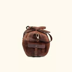 Buffalo Jackson Trading Co. Roosevelt Buffalo Leather Travel Duffle Bag | Dark Oak