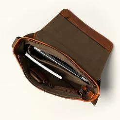 Buffalo Jackson Trading Co. Roosevelt Buffalo Leather Satchel Messenger Bag | Amber Brown New 16 Buffalo Jackson Trading Co. Roosevelt Buffalo Leather Satchel Messenger Bag | Amber Brown New