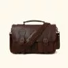 Buffalo Jackson Trading Co. Leather Briefcases Ryder Reserve Bison Leather Briefcase | Brown 1 Buffalo Jackson Trading Co. Leather Briefcases Ryder Reserve Bison Leather Briefcase | Brown
