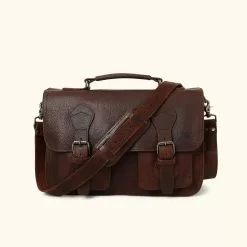 Buffalo Jackson Trading Co. Leather Briefcases Ryder Reserve Bison Leather Briefcase | Brown