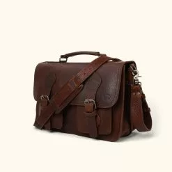 Buffalo Jackson Trading Co. Leather Briefcases Ryder Reserve Bison Leather Briefcase | Brown
