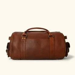 Buffalo Jackson Trading Co. Leather Duffle Bags Ryder Reserve Bison Leather Travel Duffle Bag | Brown