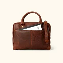 Buffalo Jackson Trading Co. Ryder Reserve Bison Leather Laptop Briefcase | Brown 14 Buffalo Jackson Trading Co. Ryder Reserve Bison Leather Laptop Briefcase | Brown