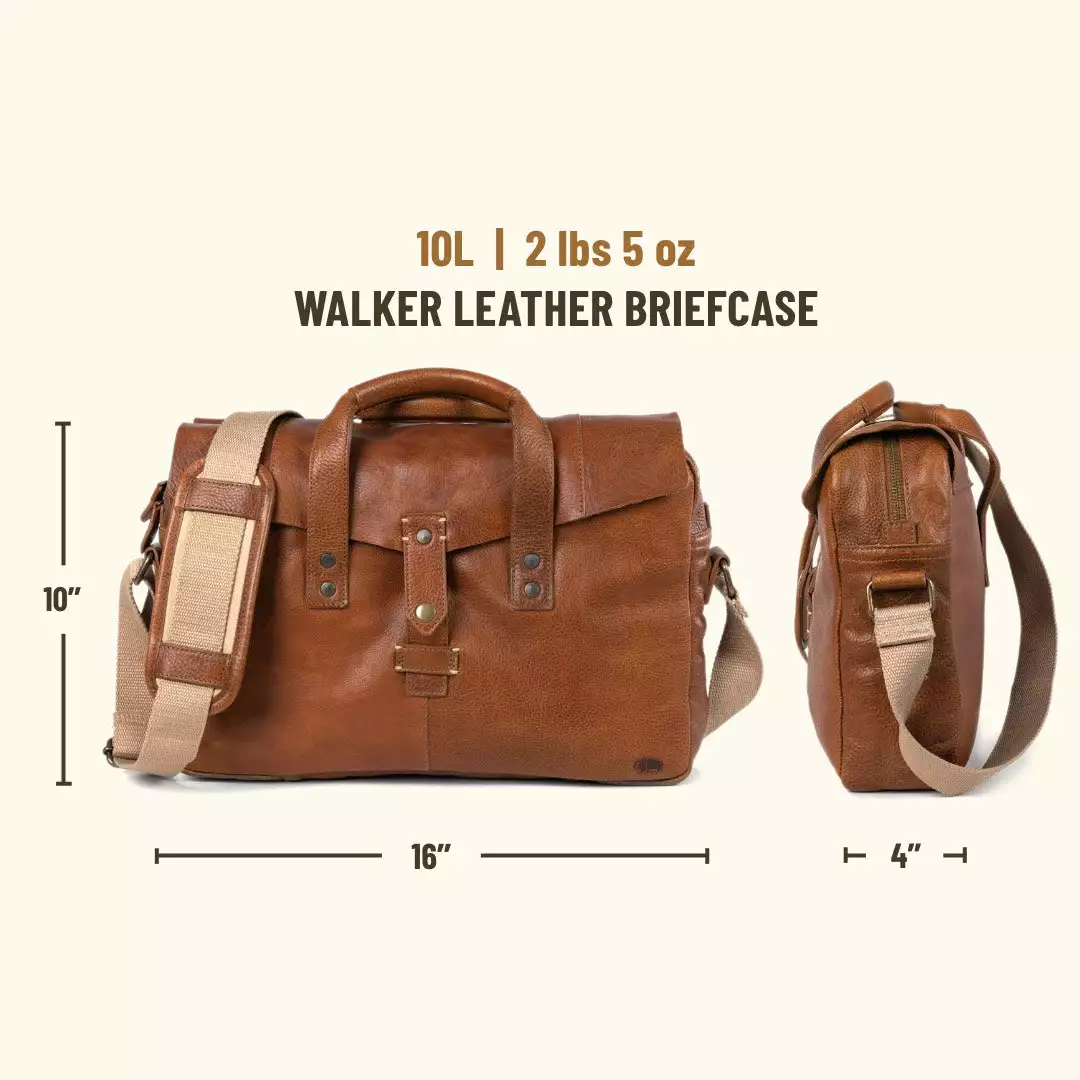 Buffalo Jackson Trading Co. Walker Leather Briefcase Bag | Rustic Tan 6 Buffalo Jackson Trading Co. Walker Leather Briefcase Bag | Rustic Tan