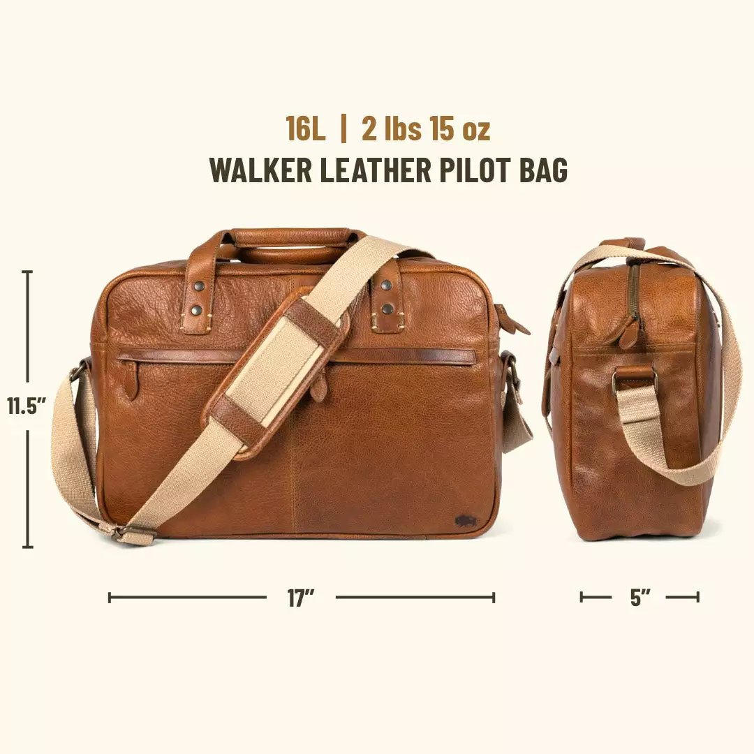 Buffalo Jackson Trading Co. Walker Leather Pilot Bag | Rustic Tan 8 Buffalo Jackson Trading Co. Walker Leather Pilot Bag | Rustic Tan