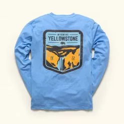 Buffalo Jackson Trading Co. Yellowstone National Park L/S Tee | Powder Blue